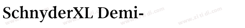 SchnyderXL Demi字体转换